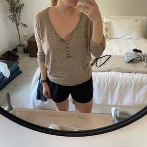 We The Free Striped Henley Sweater